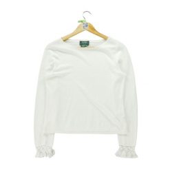 Damski biały sweter lniany. Białe swetry klasyczne damskie Ralph Lauren, l, ze lnu, bez kołnierzyka. Za 136.28 zł.