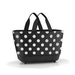 Torba shoppingbasket, dots white. Białe shopper bag damskie Reisenthel, bez wzorów, z materiału, na ramię, bez dodatków. Za 237.00 zł.