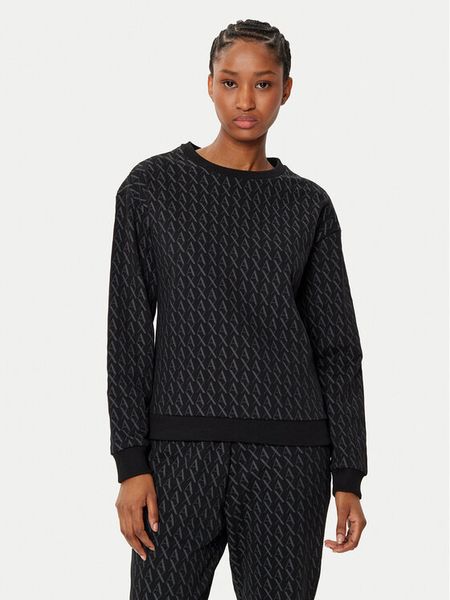 Armani Exchange Bluza 8NYMLG YJE5Z 1200 Czarny Regular Fit. Czarne bluzy bez kaptura damskie Armani Exchange, s, z syntetyku. Za 259.99 zł.