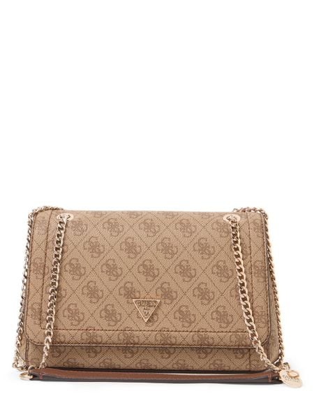 GUESS torba na ramię - Noelle Kobiety Sztuczna skóra brązowy, ONE SIZE. Brązowe torebki klasyczne damskie Guess, z aplikacjami, ze skóry, bez dodatków. Za 699.95 zł.