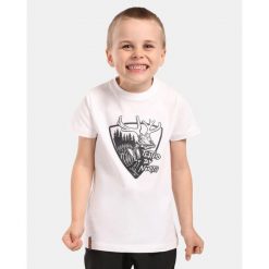 T-shirt in cotone da bambino Kilpi SALO-JB. Białe t-shirty damskie Kilpi, bez wzorów, bez kołnierzyka. Za 50.25 zł.