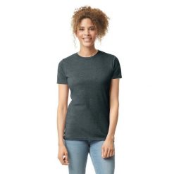 Koszulka Softstyle Dla Pań I Panów. Szare bluzki damskie Gildan, xl, bez wzorów, sportowe, bez kołnierzyka, bez ramiączek. Za 28.99 zł.