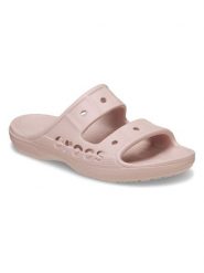 Crocs Klapki "Baya" w kolorze jasnoróżowym rozmiar: 43/44. Różowe klapki damskie Crocs, bez wzorów, bez obcasa. Za 69.91 zł.