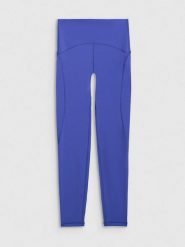 4F Legginsy sportowe w kolorze niebieskim rozmiar: M. Niebieskie legginsy sportowe damskie 4f, m, bez wzorów, z materiału, z podwyższonym stanem, outdoorowe. Za 101.23 zł.