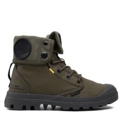 Trapery Palladium. Brązowe trapery damskie Palladium, bez obcasa. Za 449.99 zł.