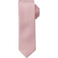 Wąski, Jednolity Krawat Męski, Lśniący - 5 cm - Angelo di Monti, Jasnoróżowy. Czerwone krawaty i muchy męskie Angelo di Monti, bez wzorów. Za 45.00 zł.