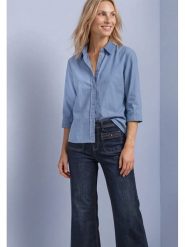 Street One Koszula w kolorze błękitnym rozmiar: 36. Niebieskie koszule damskie Street One, bez wzorów, z bawełny, street, bez kołnierzyka, bez ramiączek. Za 169.95 zł.