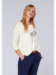 Polo Sylt Koszulka w kolorze kremowym rozmiar: L. Brązowe bluzki damskie Polo Sylt, l, bez wzorów, z bawełny, bez kołnierzyka, bez ramiączek. Za 100.28 zł.