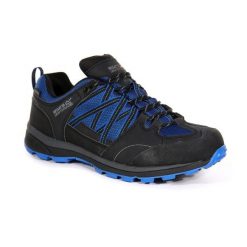 Buty trekkingowe dla mężczyzn Regatta SAMARIS II LOW. Niebieskie buty trekkingowe męskie Regatta, z gumy, bez zapięcia, trekkingowe. Za 249.99 zł.