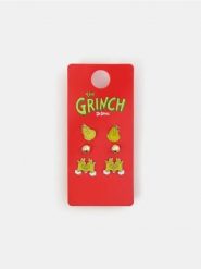 Kolczyki 3 pack Grinch - wielobarwny. Kolczyki damskie Sinsay. Za 12.99 zł.