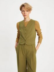BGN Kamizelka w kolorze khaki rozmiar: 40. Brązowe kamizelki damskie BGN. Za 79.03 zł.