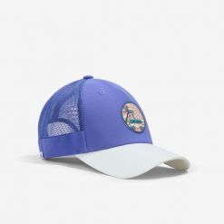 Czapka z daszkiem w stylu trucker do siatkówki plażowej BV Cap. Czapki męskie KIPSTA, bez wzorów, z materiału, sportowe. Za 49.99 zł.
