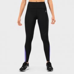Kobieta Fitness Legginsy sportowe ze średnim stanem S-Power SIROKO Czarny. Czarne legginsy damskie SIROKO, s, bez wzorów, na fitness i siłownię. Za 130.65 zł.