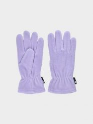 4F Rękawiczki polarowe dziecięce - fioletowe S/M. Fioletowe rękawiczki dziecięce 4f, z polaru, bez ramiączek. Za 39.99 zł.