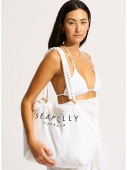 Seafolly Torba plażowa w kolorze białym - szer. 55 cm rozmiar: onesize. Białe torebki klasyczne damskie Seafolly, bez wzorów, z bawełny, bez dodatków. Za 71.56 zł.