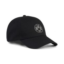 Czapka z daszkiem unisex Borussia Dortmund Essentials PUMA. Czarne czapki męskie Puma, bez wzorów. Za 99.00 zł.