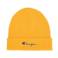 Czapka zimowa unisex Champion Beanie żółta. Żółte czapki męskie CHAMPION, na zimę, bez wzorów, z materiału. Za 61.49 zł.