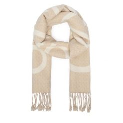 Szalik Calvin Klein. Brązowe szaliki i kominy damskie CALVIN KLEIN, bez wzorów. Za 369.99 zł.