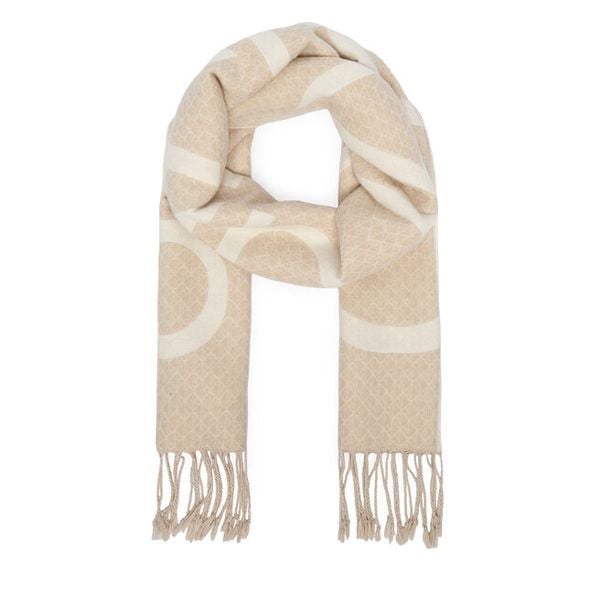 Szalik Calvin Klein. Brązowe szaliki i kominy damskie CALVIN KLEIN, bez wzorów. Za 369.99 zł.
