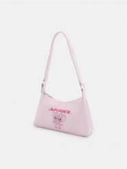 Mała torebka na ramię z łańcuszkiem Stitch - różowy. Czerwone torebki klasyczne damskie Sinsay, bez wzorów, małe, bez dodatków. Za 49.99 zł.