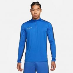 Bluza treningowa męska Nike Academy 23 Dril Top. Białe bluzy sportowe męskie Nike, bez wzorów, z materiału, klasyczne, bez kołnierzyka, bez ramiączek. Za 189.99 zł.