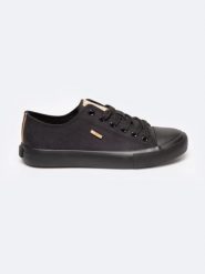 Trampki damskie niskie czarne RR274774 906. Czarne trampki i tenisówki damskie Big Star, bez wzorów, z gumy. Za 149.99 zł.