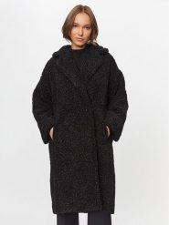 Deha Kożuch D93551 Czarny Regular Fit. Czarne futra damskie Deha, l. Za 1,199.00 zł.