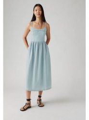 Levi's Sukienka w kolorze błękitnym rozmiar: M. Niebieskie sukienki damskie Levi's, na co dzień, m, bez wzorów, z bawełny, bez kołnierzyka, bez ramiączek, maxi, proste. Za 170.47 zł.