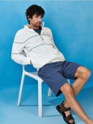 Bawełniane szorty - granatowy. Niebieskie szorty męskie Sinsay, z bawełny, bez kołnierzyka. Za 39.99 zł.