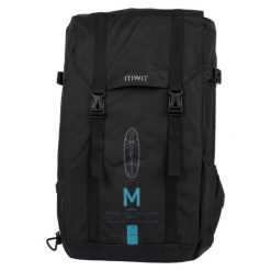Plecak zamienny do deski SUP Compact M Itiwit. Czarne plecaki damskie Decathlon, bez wzorów, z materiału, sportowe. Za 99.99 zł.