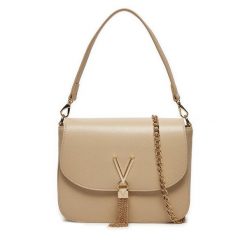 Torebka Valentino. Brązowe torebki klasyczne damskie Valentino, bez wzorów, wizytowe, bez kołnierzyka, bez ramiączek. Za 279.99 zł.