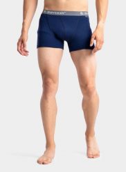 Bokserki termoaktywne męskie Sensor Merino DF Boxers. Niebieskie bokserki męskie Sensor, bez wzorów, z materiału. Za 129.69 zł.
