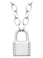 L'Atélier Précieux Srebrny naszyjnik z elementem ozdobnym - dł. 45 cm rozmiar: onesize. Szare naszyjniki damskie L'Atélier Précieux, srebrne. Za 295.99 zł.