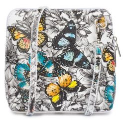 Listonoszka włoska Vera Pelle motyle K03. Białe torby na laptopa męskie ze skóry. Za 82.43 zł.