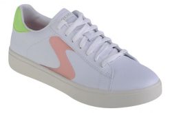 Buty do chodzenia damskie Skechers Eden Lx-top Grade. Białe buty sportowe na co dzień damskie Skechers, bez wzorów, z materiału, bez ramiączek. Za 229.99 zł.