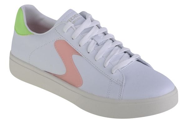 Buty do chodzenia damskie Skechers Eden Lx-top Grade. Białe buty sportowe na co dzień damskie Skechers, bez wzorów, z materiału, trekkingowe. Za 199.99 zł.
