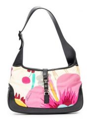 Gucci Torebka "Floral Jackie" ze wzorem - 26 x 16 x 4 cm rozmiar: onesize. Czarne torebki klasyczne damskie GUCCI, bez wzorów, z materiału, bez dodatków. Za 3,131.99 zł.