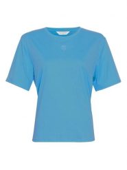 MOSS COPENHAGEN Koszulka w kolorze niebieskim rozmiar: M/L. Niebieskie bluzki damskie MOSS COPENHAGEN, l, bez wzorów, z bawełny, bez kołnierzyka. Za 87.81 zł.