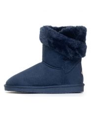 ISLAND BOOT Botki zimowe "Arine" w kolorze granatowym rozmiar: 38. Niebieskie botki damskie Island Boot, na zimę, z materiału, bez obcasa, bez zapięcia. Za 130.99 zł.