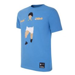 Koszulka dla dorosłych - Maradona x COPA Neapol Graficzna - Niebieska. Niebieskie t-shirty sportowe męskie COPA FOOTBALL, xl, bez ramiączek, do piłki nożnej. Za 211.91 zł.