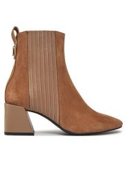 Furla Botki Block YG67FBK-BX2161-1257S-1007 Beżowy. Brązowe botki damskie Furla, ze skóry, bez obcasa, na słupku, bez zapięcia. Za 2,439.00 zł.