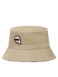 KARL LAGERFELD Kapelusz Bucket Z31206 Beżowy. Brązowe czapki dziecięce Karl Lagerfeld, bez wzorów, z bawełny. Za 147.99 zł.