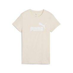 Damska koszulka z logo ESS No. 1 PUMA Alpine Snow White. Białe bluzki sportowe damskie Puma, s, bez wzorów, bez ramiączek. Za 108.54 zł.