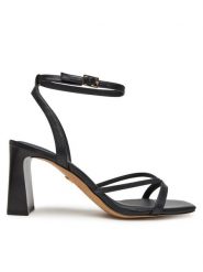 Aldo Sandały Stellare 13922138 Czarny. Czarne sandały damskie Aldo, bez wzorów, ze skóry, bez obcasa, na słupku. Za 369.99 zł.