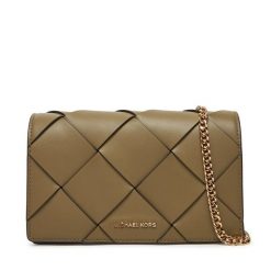 Torebka MICHAEL Michael Kors. Brązowe torebki klasyczne damskie MICHAEL Michael Kors, bez wzorów, wizytowe, bez kołnierzyka, bez ramiączek. Za 669.99 zł.