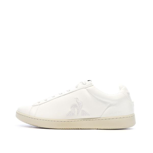 Buty Le Coq Sportif Gaia Blanc. Białe buty sportowe na co dzień męskie Le Coq Sportif, z bawełny, bez zapięcia, trekkingowe. Za 378.00 zł.