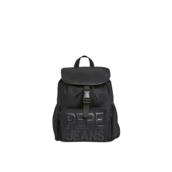 Plecak damski Pepe Jeans Gaetana. Czarne plecaki damskie Pepe Jeans, bez wzorów, z jeansu. W wyprzedaży za 259.55 zł.