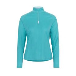 Damski sweter 1/2 zip Kari Traa Leah. Niebieskie swetry klasyczne damskie Kari Traa, bez kołnierzyka. Za 346.50 zł.