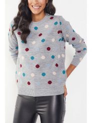 Milan Kiss Sweter w kolorze szarym rozmiar: XL. Szare swetry klasyczne damskie Milan Kiss, xl, bez kołnierzyka. Za 153.71 zł.