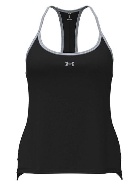 Under Armour Top sportowy w kolorze czarnym rozmiar: S. Czarne topy damskie Under Armour, s, bez wzorów, bez kołnierzyka. Za 102.42 zł.